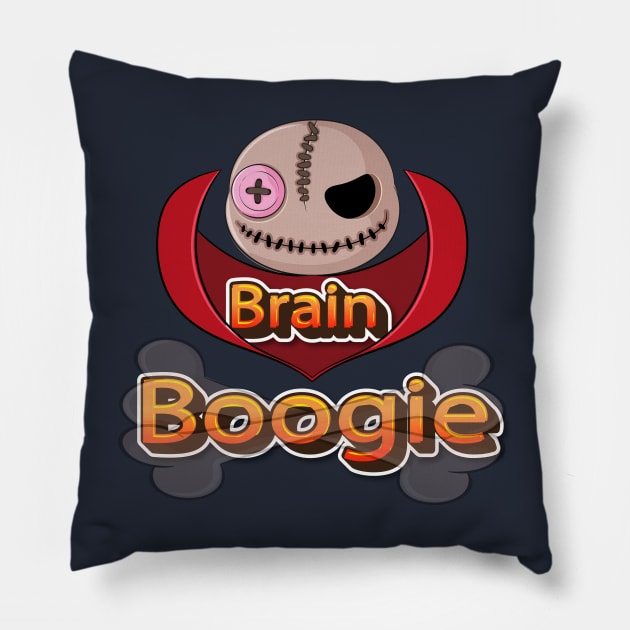 Brain boogie Zombie Halloween funny sarcasm for mens and womens cool vimpres Pillow by Mirak-store 