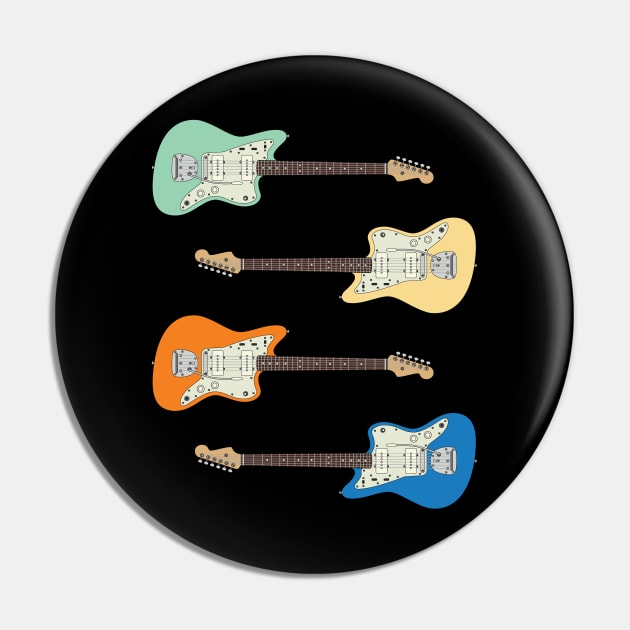 Offset Style Electric Guitar Colors Pack Pin by nightsworthy