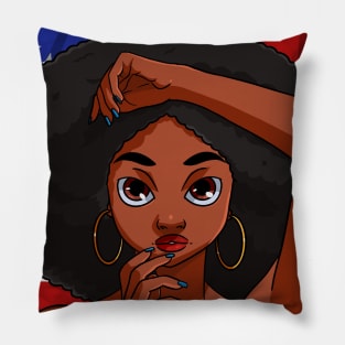 Melanin Black Queen African American Heritage Pillow