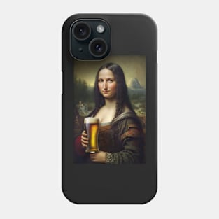 Mona Lisa Drinking Draught Beer Painting Phone Case