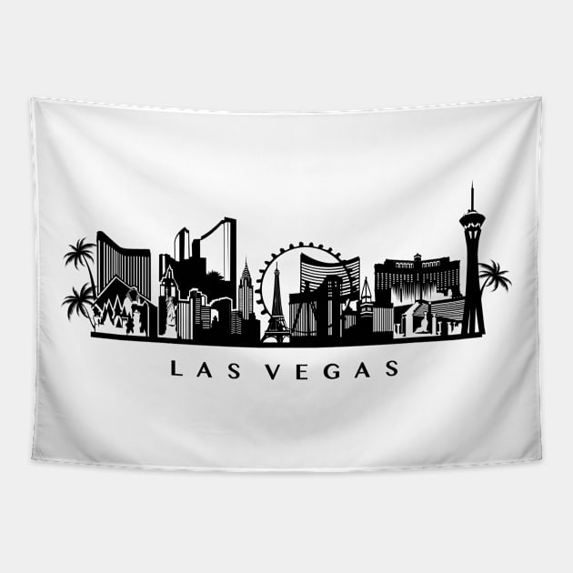 Las Vegas Skyline Tapestry by Elenia Design