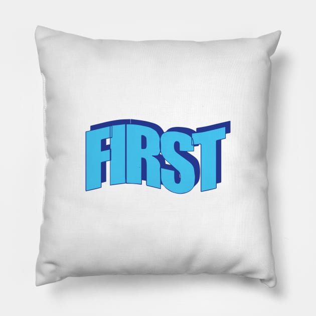 FIRST ART Pillow by encip