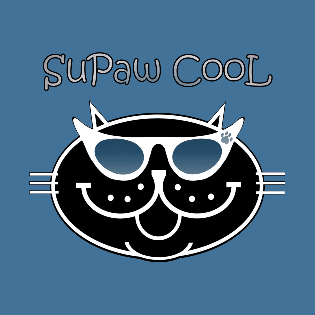 SuPaw CooL - Black Cat Cool by RawSunArt