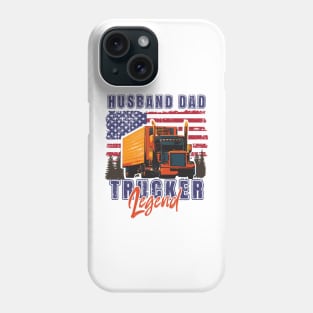 USA Big loads rig trucker vintage, Husband Dad Trucker Legend Phone Case