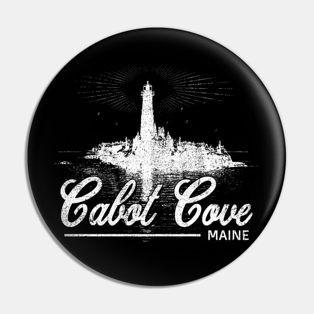 Cabot Cove Maine from Murder She Wrote - distressed Pin by hauntedjack