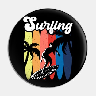 Surfing  T Shirt For Women Pin