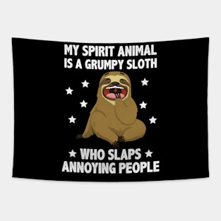 Funny cute sloth gift Tapestry