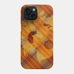 Tartan ocher yellow. Checkered Plaid. Phone Case