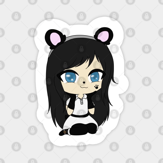 cute gacha panda girl Magnet by LillyTheChibi