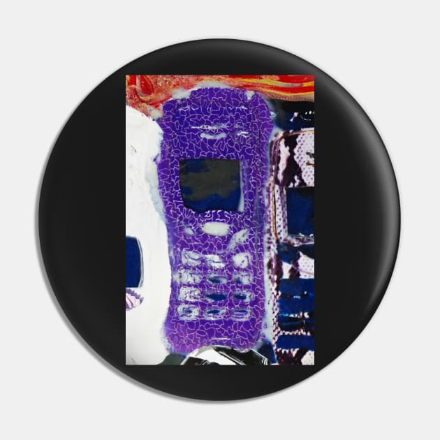 Recycled Mobile Phone cases - PURPLE Pin by synchroelectric