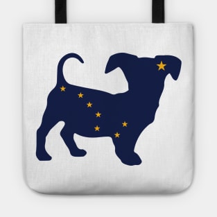 Chiweenie Dog Lover Alaska Flag Tote