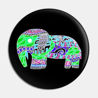 elephant in fancy pattern totonac cloths ecopop art Pin