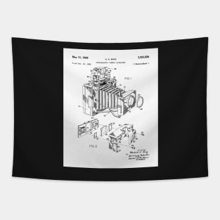 Vintage Camera Patent - Photographer Camera Art - Black And White Tapestry