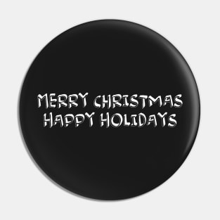 Merry Christmas Happy Holidays Pin