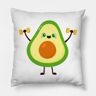 Cute fitness avocado Pillow