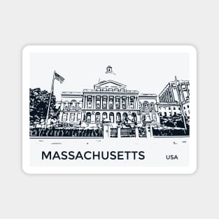 Massachusetts State USA Magnet