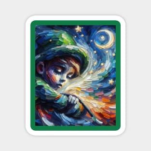 Fairy Boy in Starry Night Magnet