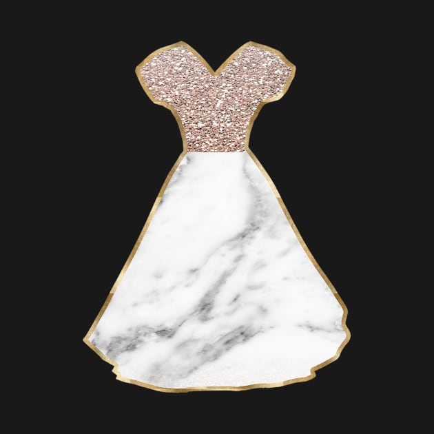 Dress - rose gold marble by RoseAesthetic