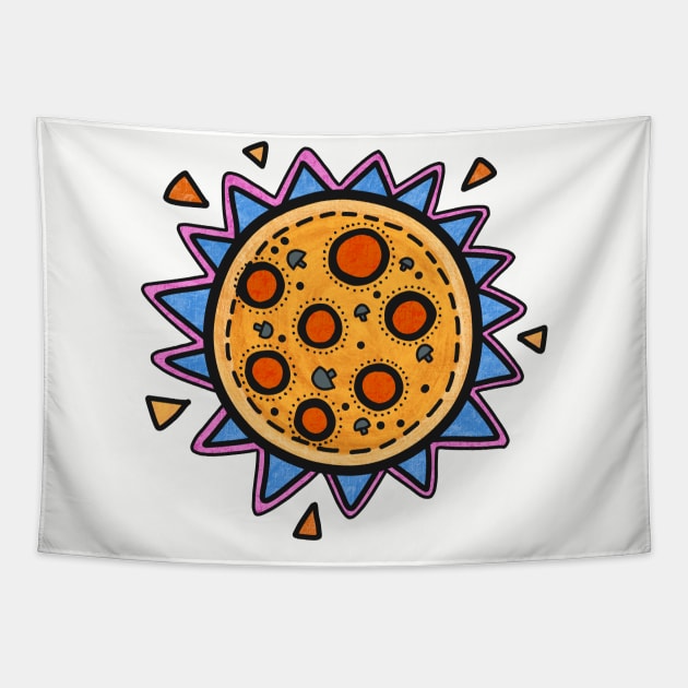 Pepperoni Pizza Lover Tapestry by Fushiznick