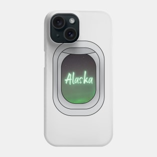 Northern Lights view from Plane Window | Alaska Souvenir Phone Case