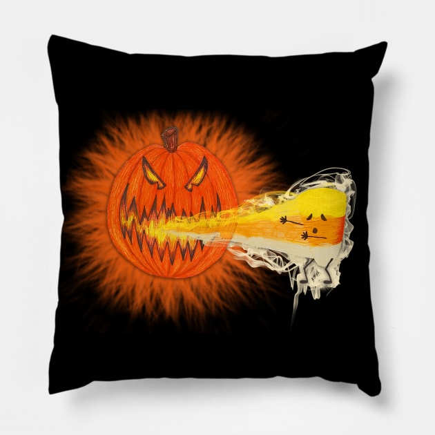 Soul Sucking Candy Corn Pillow by Duckgurl44