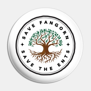 Save Fangorn - Save the Ents - White - Fantasy Pin