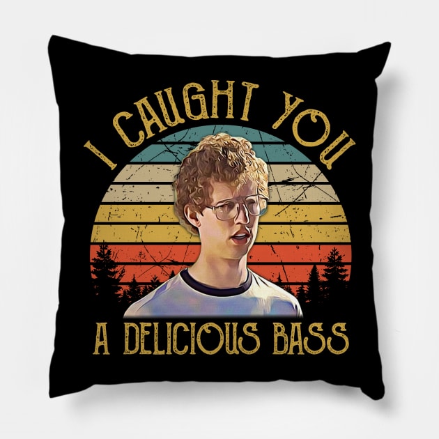 Vintage I Caught You A Delicious Bass Pillow by BradleyLeeFashion