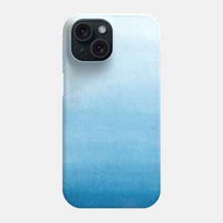 Blue gradient watercolor Phone Case