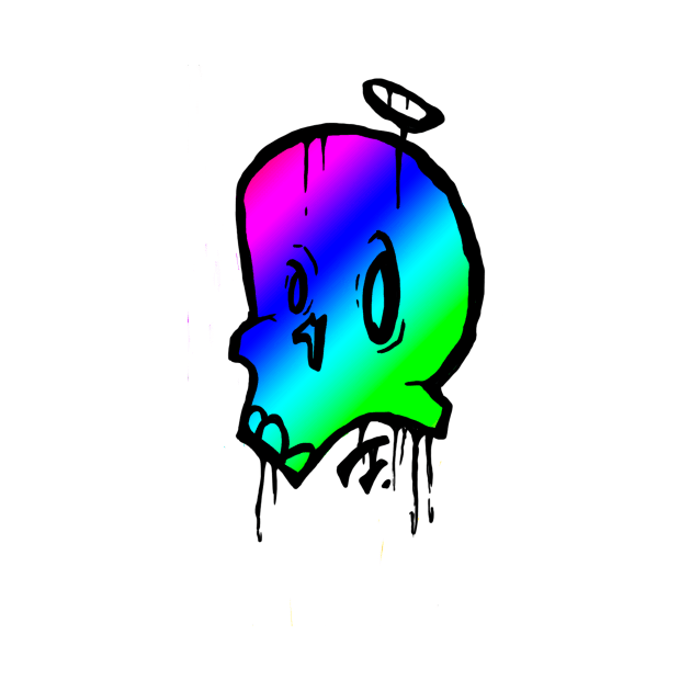 rainbow skull by Reach_Artt