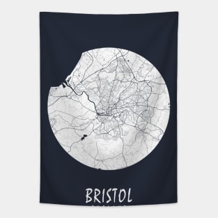 Bristol, England City Map - Full Moon Tapestry