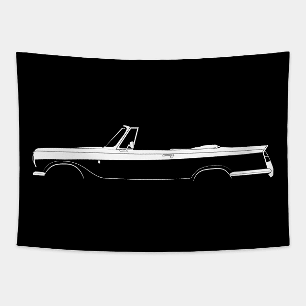 Triumph Vitesse Silhouette Tapestry by Car-Silhouettes