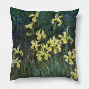 Yellow Irises by Claude Monet Pillow