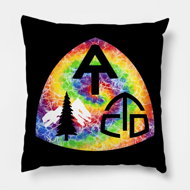 Triple Crown All 3 trail Symbols with Tie dye Pillow by Deedy Studio