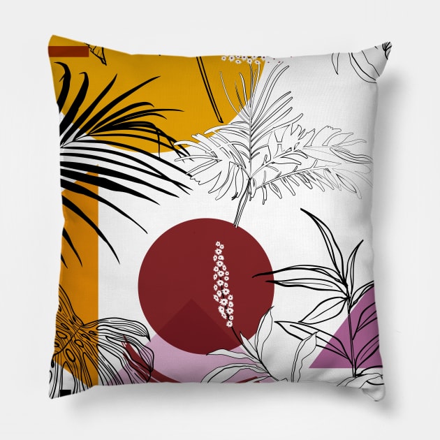 Seamless pattern of flowers Pillow by Choulous79