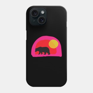 Sunset Bear in Cave Phone Case