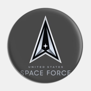 Space Force Official Logo - Black & White Version Pin