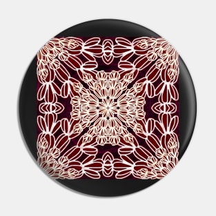 Rusty Maroon Cactus Mandalas - Intricate Digital Illustration - Colorful Vibrant and Eye-catching Design for printing on t-shirts, wall art, pillows, phone cases, mugs, tote bags, notebooks and more Pin