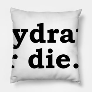 Hydrate or die. Pillow