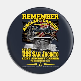 USS SAN JACINTO CVL-30 Light Aircraft Carrier Pin