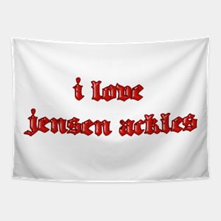 i love jensen ackles Tapestry