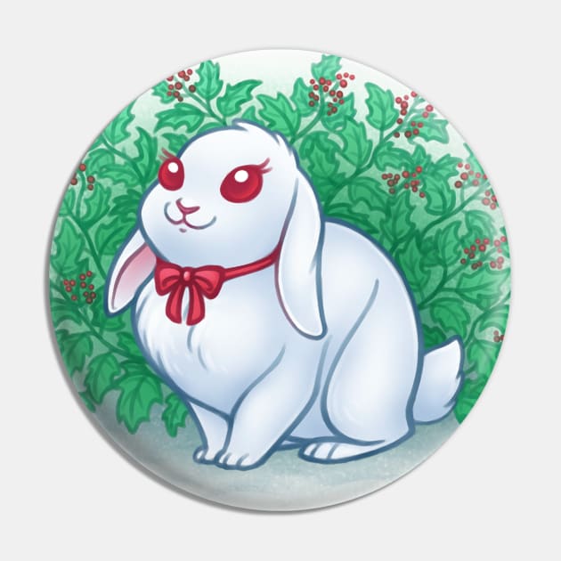 Snow Bunny Pin by DoomedDreamer