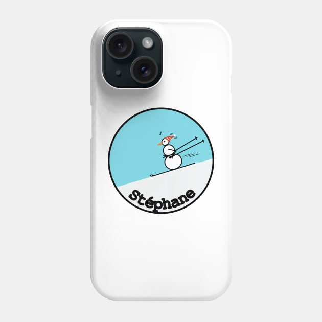 Custom Frosty the Snowman - Just Skiing Phone Case by Musings Home Decor