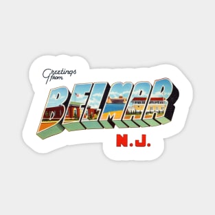 Greetings from Belmar New Jersey Magnet