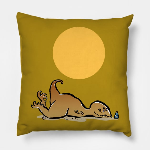 tan-o-saurus Pillow by greendeer