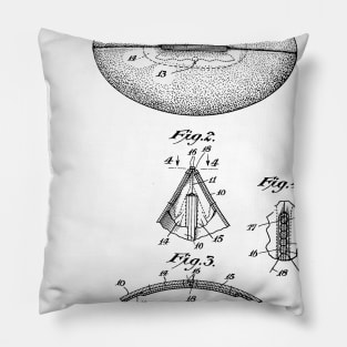 Playing Ball Vintage Patent Hand Drawing Pillow