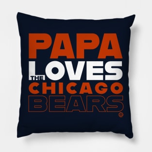 Papa Loves the Chicago Bears Pillow