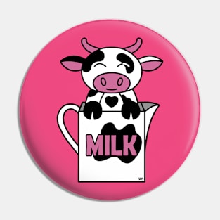 Cow in a Milk Jug Pin