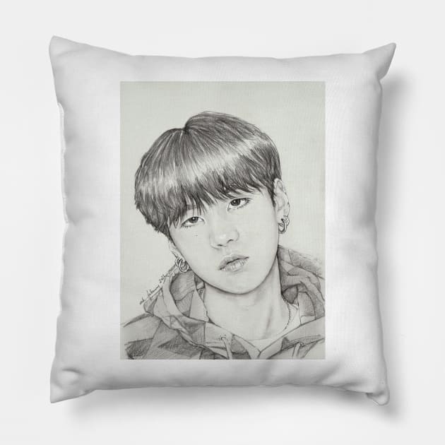 Yoongi and Hoodie Pillow by emopod