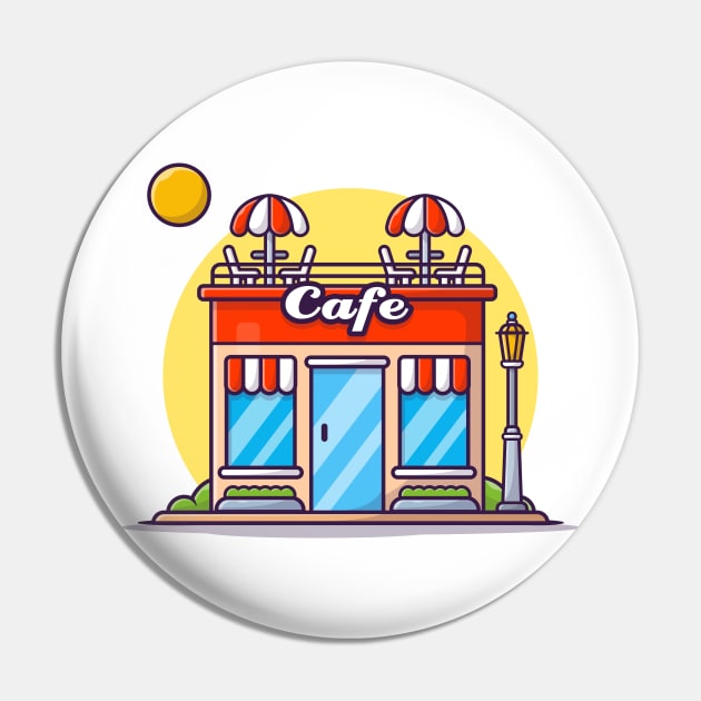 Street Café Building Cartoon Vector Icon Illustration Pin by Catalyst Labs