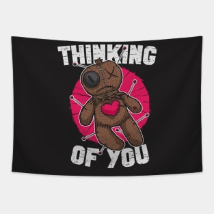 Thinking of You // Funny Voodoo Doll Creepy Cute Tapestry